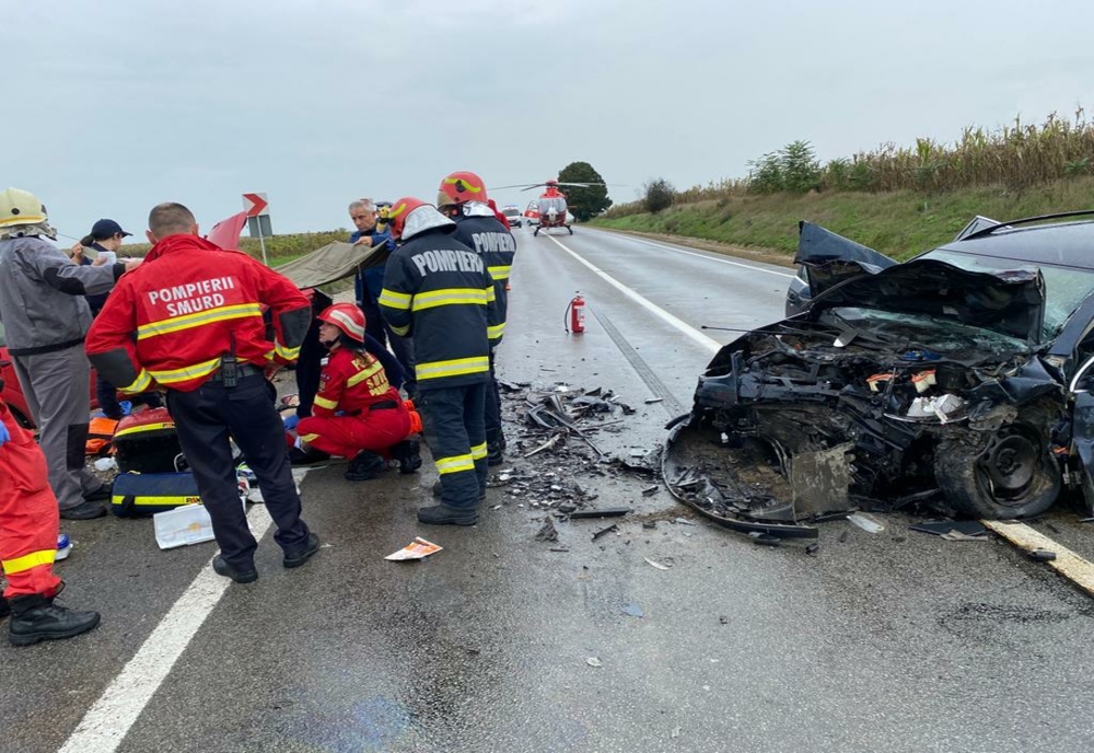 Accident grav pe E60, între Luduș și Chețani! Un bărbat a murit, iar alți doi au ajuns la spital