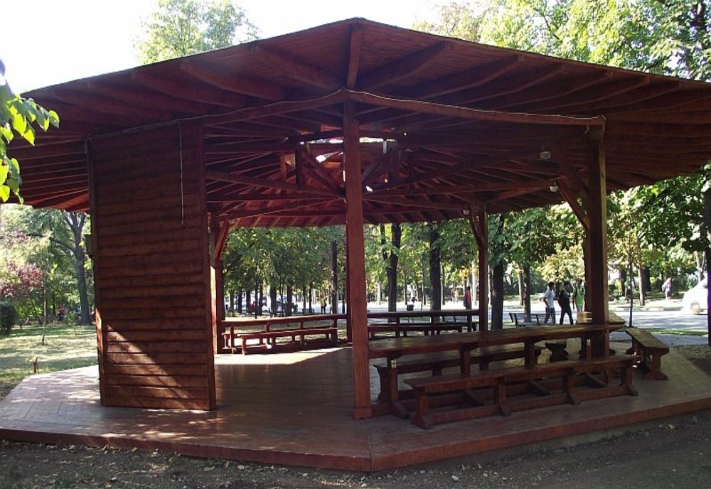 Foișoarele din parcul Nichita Stănescu din centrul Ploieștiului vandalizate de șase adolescenți. Polițiștii au găsit asupra lor o armă albă