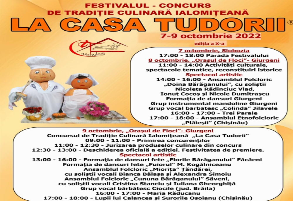 Transport gratuit pentru Festivalul-concurs de tradiție culinară ialomițeană „La Casa Tudorii