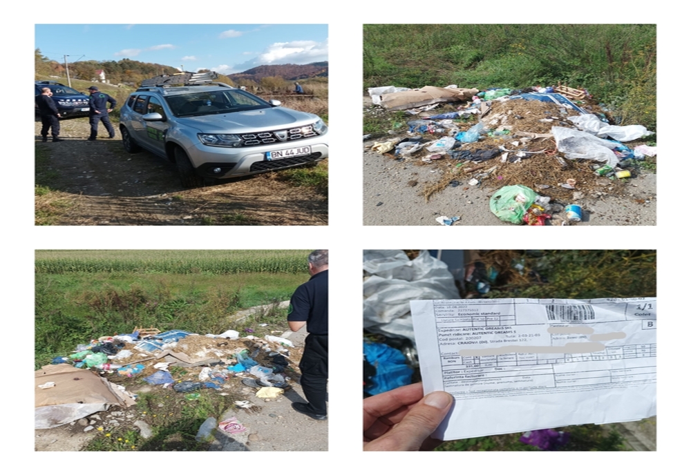 Încă o persoană din Bistrița-Năsăud, amendată drastic după ce a aruncat deșeuri în natură