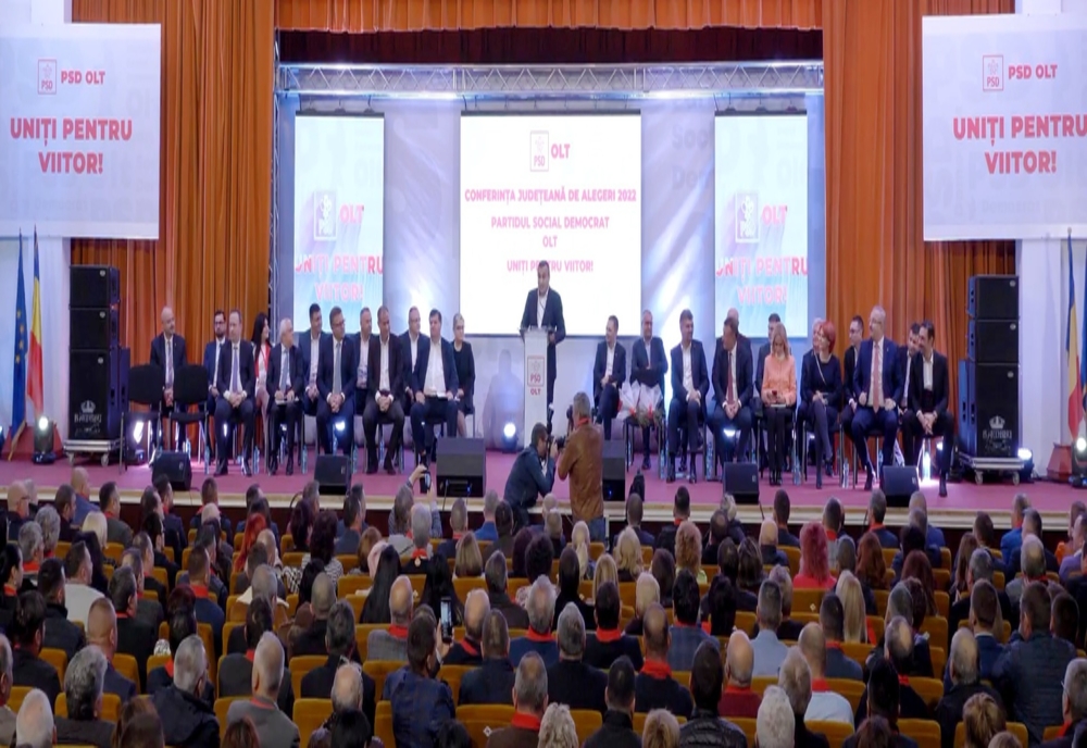 Preşedintele PSD Olt, Marius Oprescu, reales în funcţie. Conferinţă de alegeri cu Ciolacu, Stănescu şi mai mulţi miniştri