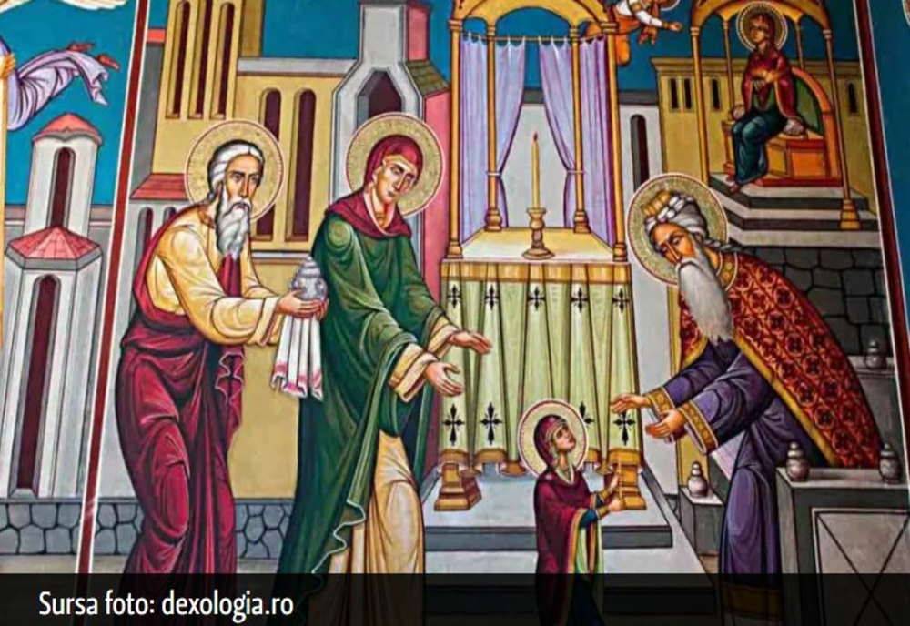 Sărbătoare 21 noiembrie – Intrarea în biserică a Maicii Domnului, sărbătoare cu cruce roşie