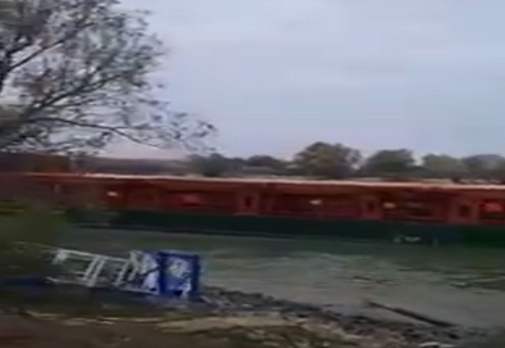 VIDEO O navă cargo a eșuat pe brațul Sulina