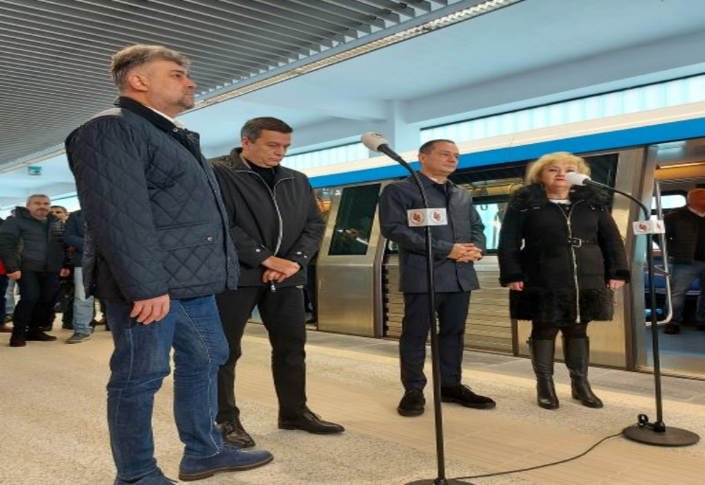 Daniel Băluță  a făcut și metrou. Ciolacu și Grindeanu, la inaugurarea Stației Tudor Arghezi