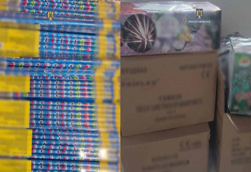 250 kilograme de articole pirotehnice, confiscate de poliţiştii giurgiuveni