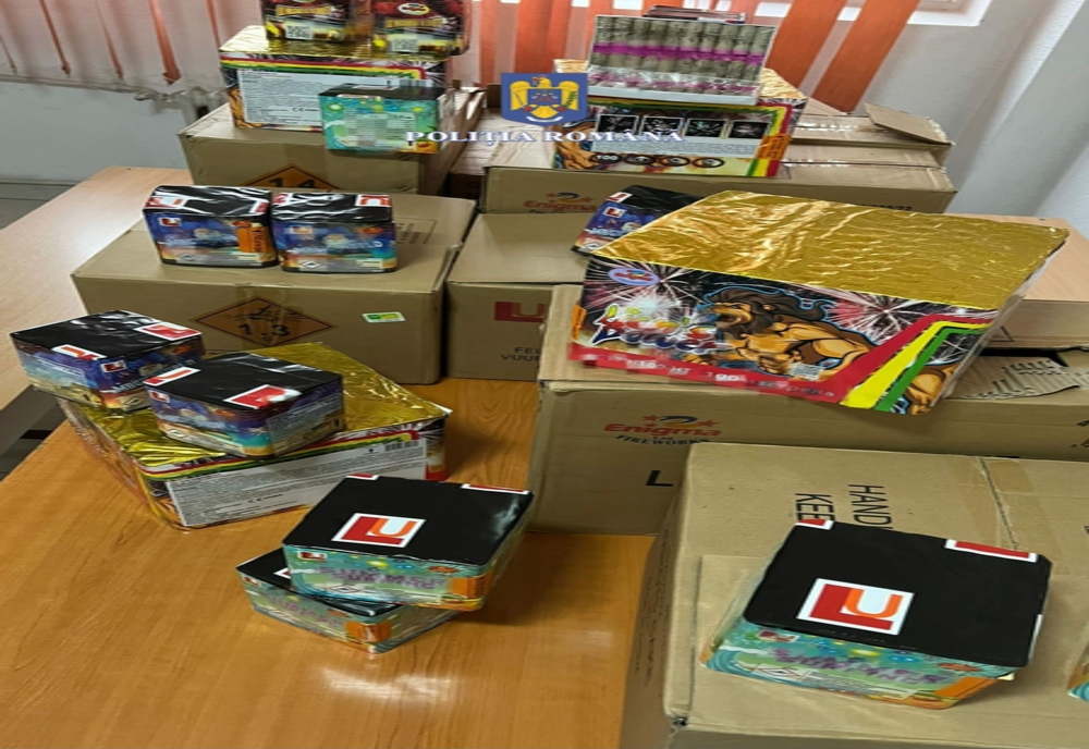 FOTO Peste 600 de kilograme de articole pirotehnice confiscate de polițiștii ialomițeni