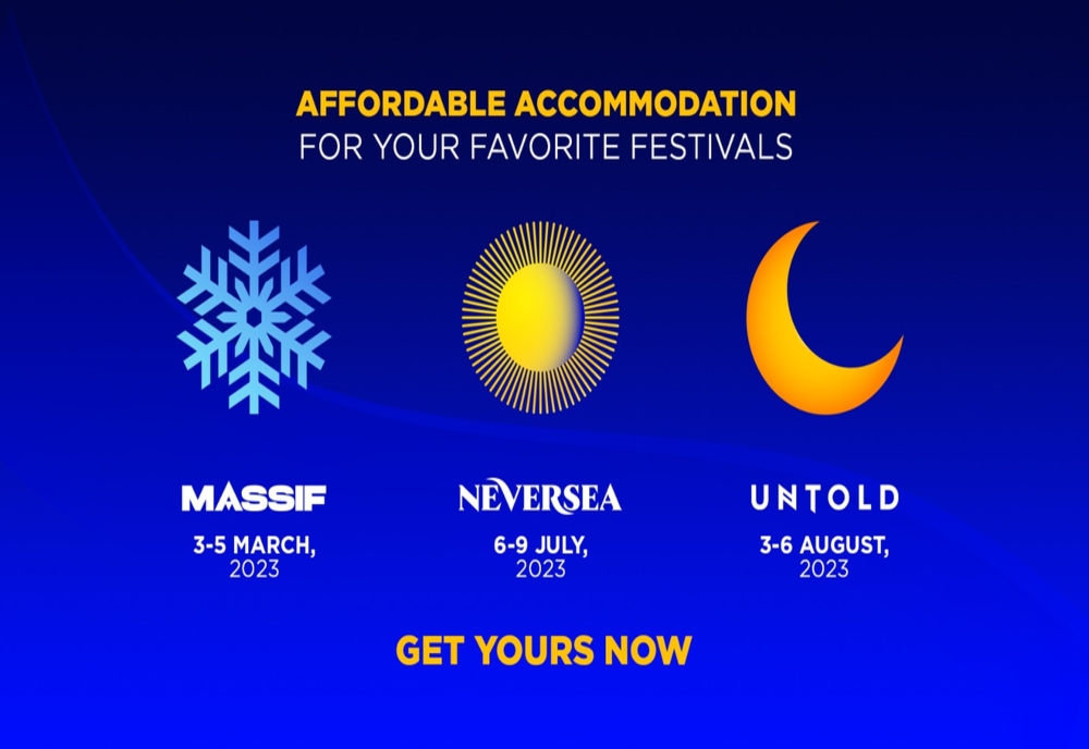 Opţiuni de cazare la cele mai aşteptate festivaluri: UNTOLD, NEVERSEA ȘI MASSIF