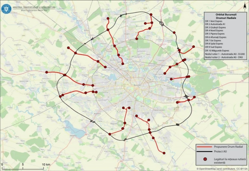 Studiul de fezabilitate pentru unul din cele 10 radiale din proiectul Orbital București a fost atribuit unei asocieri