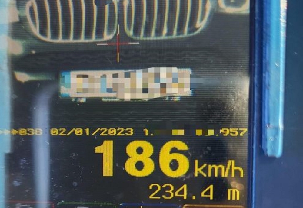 Șofer de 21 de ani, prins cu 186 km/h pe A3 București – Ploiești