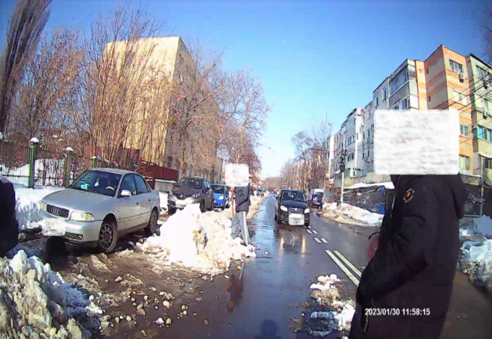 96 de somații pentru cei care nu și-au curățat trotuarele după căderea zăpezii