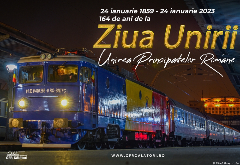 Trenul Unirii, care pleacă pe 24 ianuarie din București și ajunge la Iași, trece și prin Buzău și Tecuci