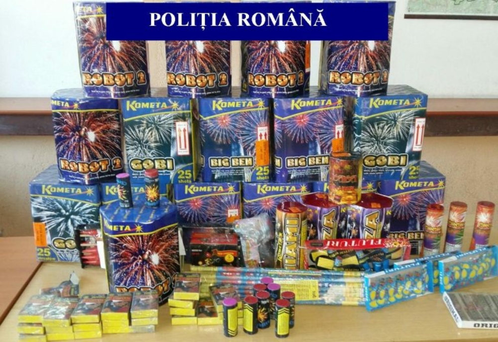Peste 26.000 de petarde și artificii, confiscate de pe piața neagră din Târgoviște, în ultima zi a anului
