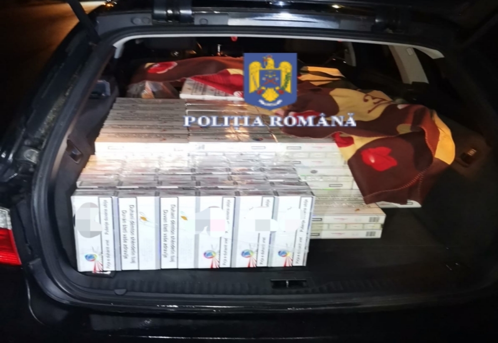 70.000 de țigarete de contrabandă, descoperite de polițiști după ce au oprit o mașină pentru un control de rutină