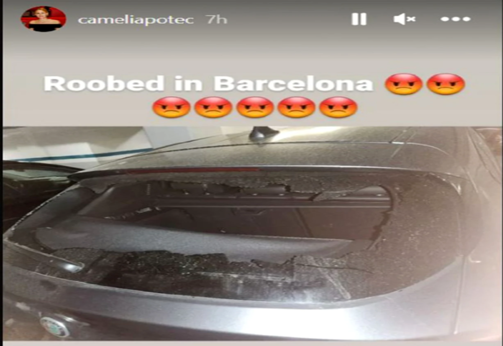 Camelia Potec jefuită la Barcelona