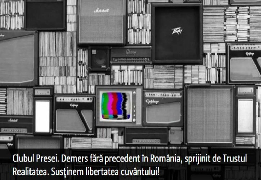 Clubul Presei. Demers fără precedent în România, sprijinit de Trustul Realitatea. Susținem libertatea cuvântului!