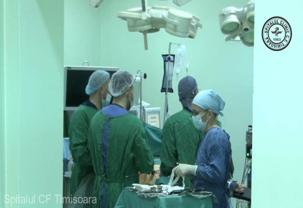 Intervenţie laparoscopică pentru repunerea stomacului în cavitatea abdominală, în premieră la Spitalul CF Timişoara