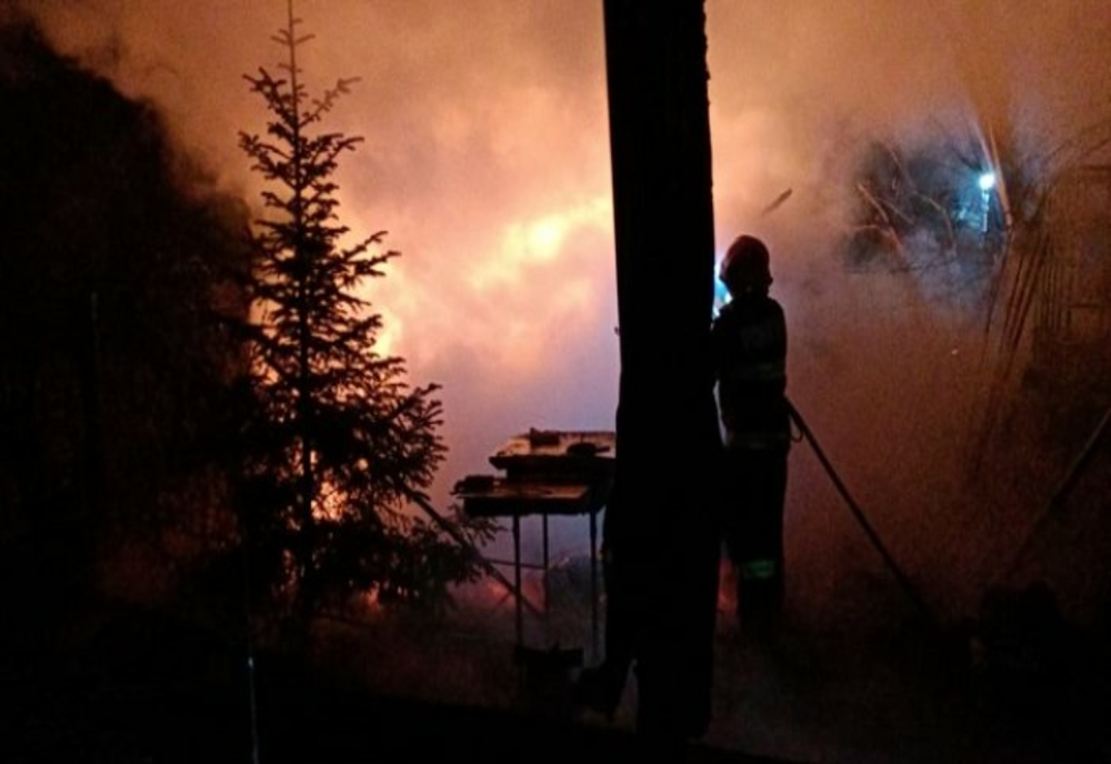 Incendiu violent, la Plopu. O casă şi anexe gospodăreşti mistuite de flăcări
