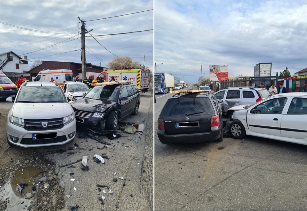 Patru mașini implicate într-un accident rutier la Ploieștiori, pe DN1A