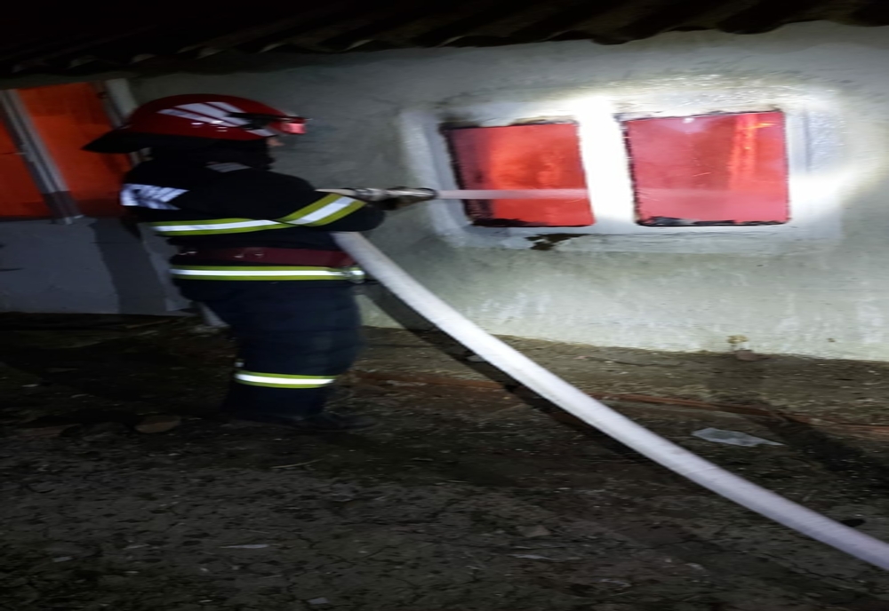 Intervenție dificilă a pompierilor vasluieni la un incendiu izbucnit în Lipovăț