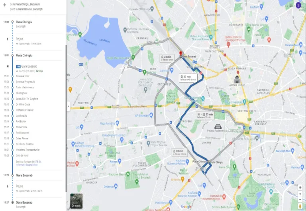 TPBI a creat aplicația care transmite către Google Maps date despre poziția în timp real a vehiculelor de transport în comun din regiunea București – Ilfov