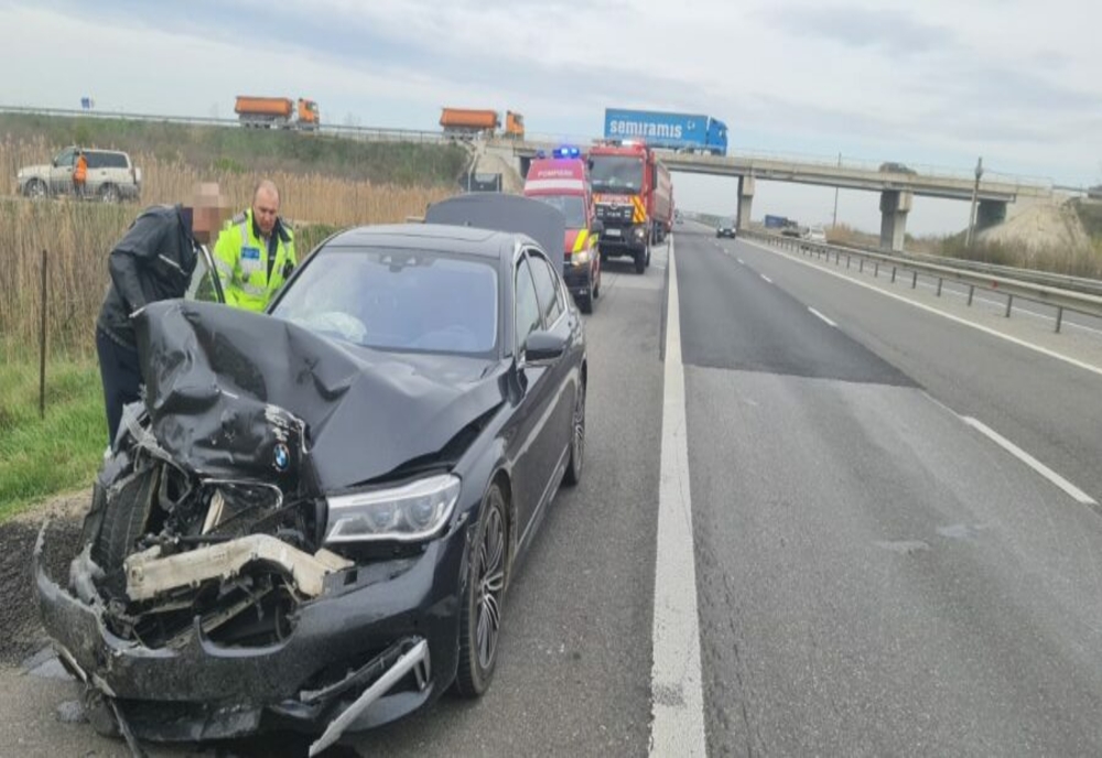 Dâmbovița: Coliziune pe Autostrada A1, București -Pitești! O persoană a fost rănită