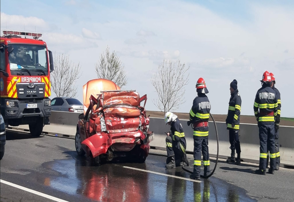 Foto: Accident pe DN2E85, în localitatea Zărnești, județul Buzău