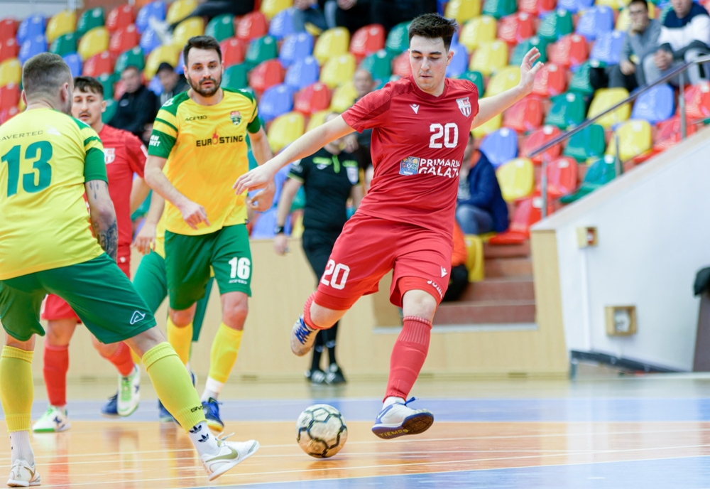 United Galați a câștigat cu 12-3 meciul cu Luceafărul Buzău, ultimul din sezonul regulat al Ligii 1 la futsal