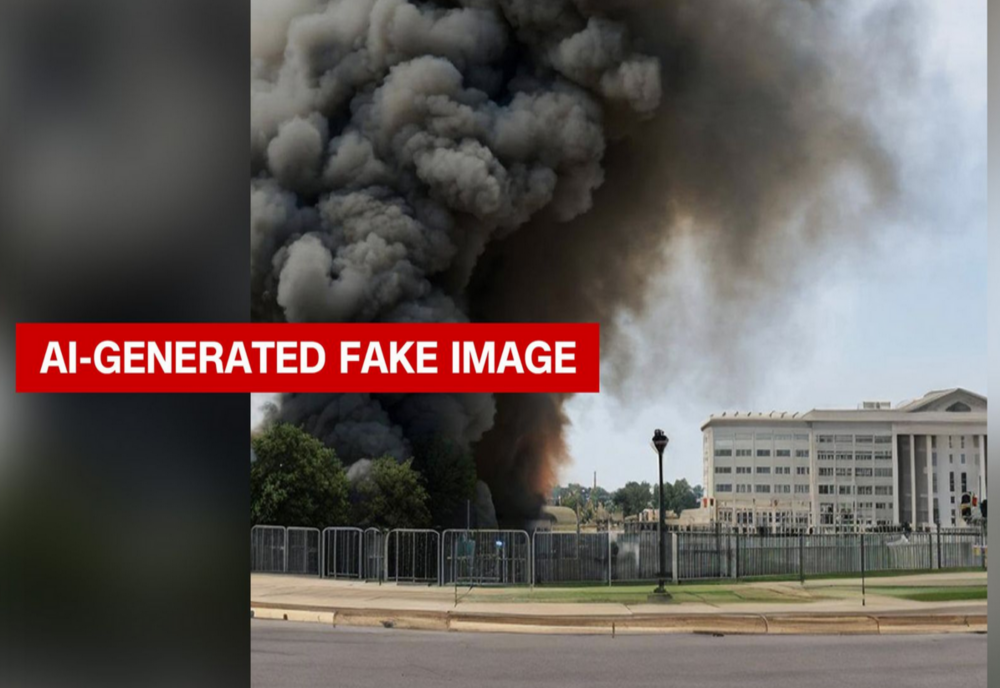 FAKE NEWS în mediul online: o fotografie care părea să arate o explozie în apropierea Pentagonului a devenit virală