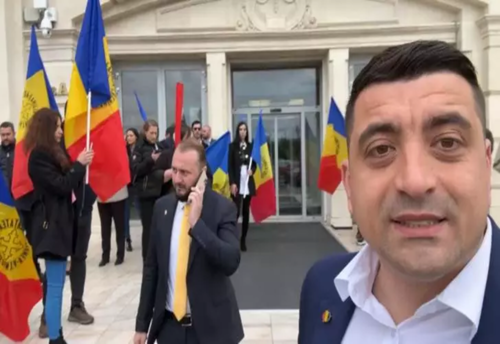 George Simion, provocare pentru Marcel Ciolacu, lansată chiar din fața clădirii Guevrnului – VIDEO