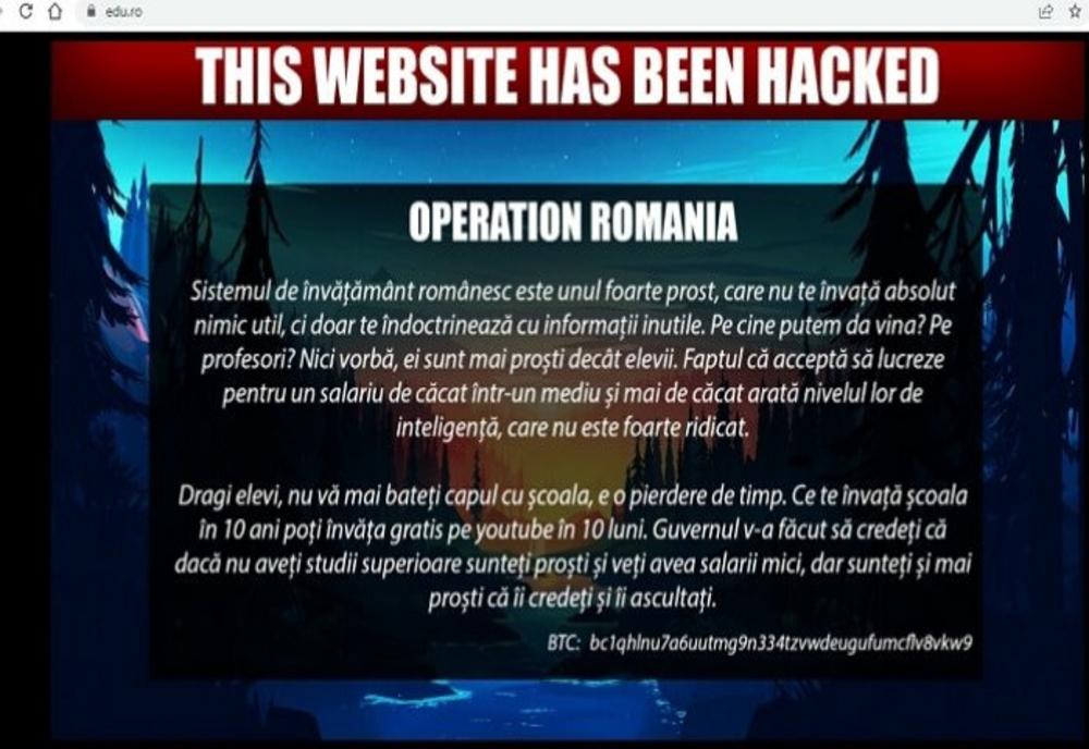 Site-ul Ministerului Educației, spart de hackeri. Ce mesaj transmit aceştia