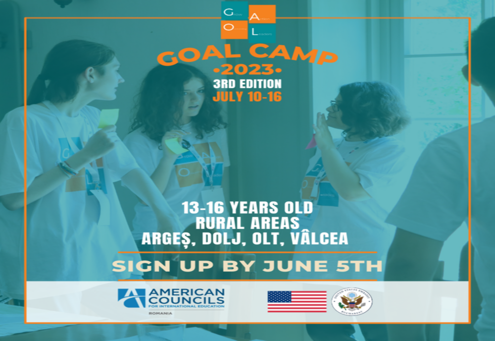 GOAL Camp 2023: Oportunitatea pentru elevii din Olt, Dolj, Argeş şi Vâlcea de a deveni lideri de acțiune remarcabili
