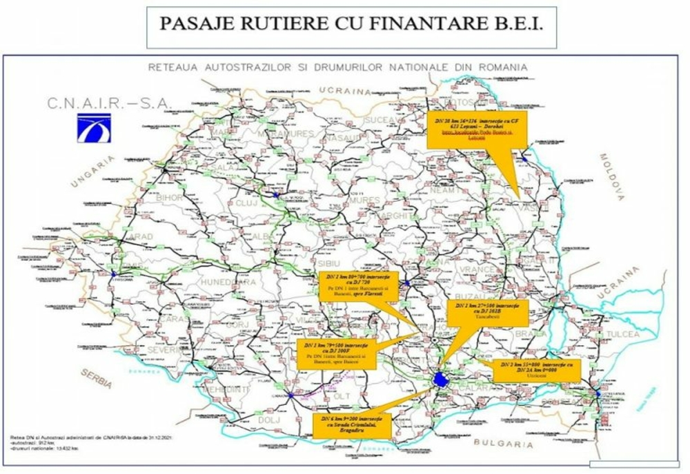 Pasaje rutiere supraterane peste DN1, în Prahova, la Băicoi, Florești și Cornu. Anunțul CNAIR