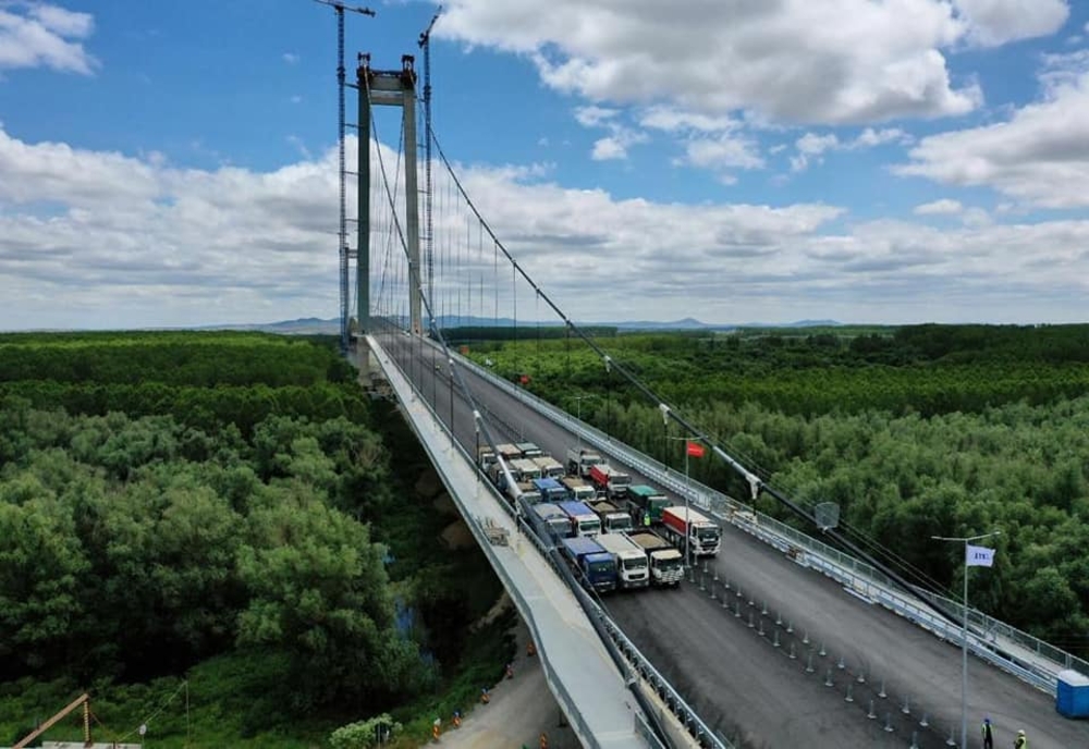 S-au finalizat testele de încercare a suprastructurii la Podul suspendat peste Dunăre