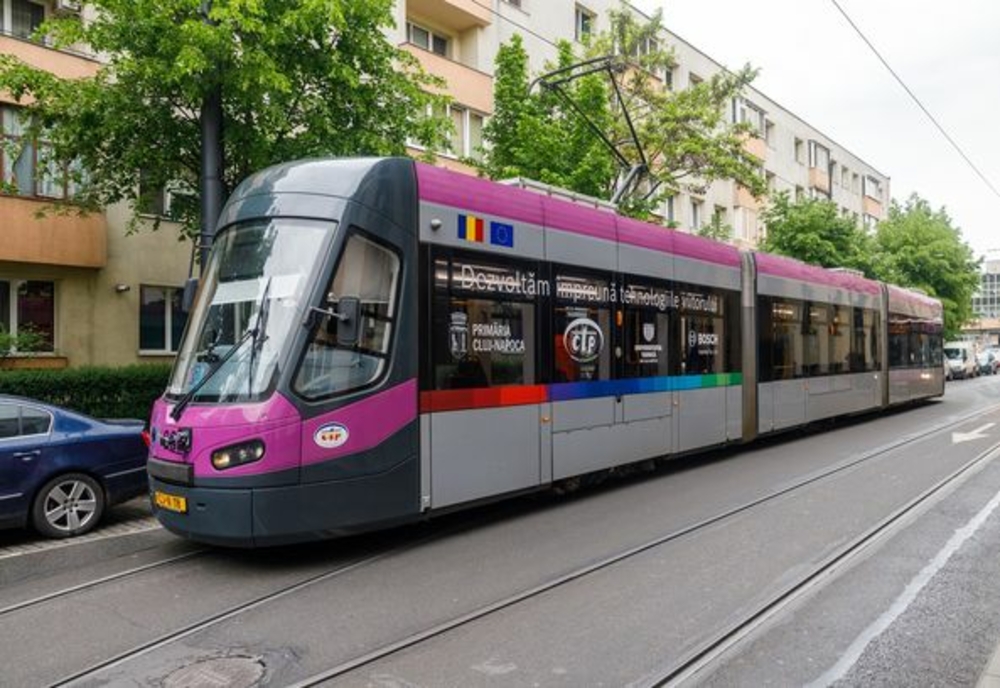 Un sistem anticoliziune a fost instalat pe unul dintre tramvaiele din Cluj-Napoca