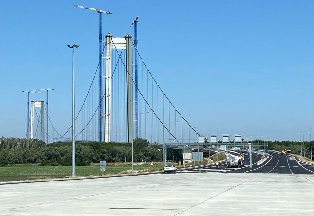 Grindeanu a vizitat astăzi Podul suspendat peste Dunăre și a anunțat că inaugurarea va fi pe 6 iulie