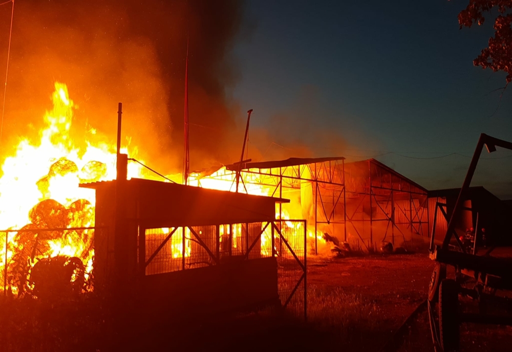 FOTO Incendiu violent în Călărași. Pagube uriașe, intervenție de amploare