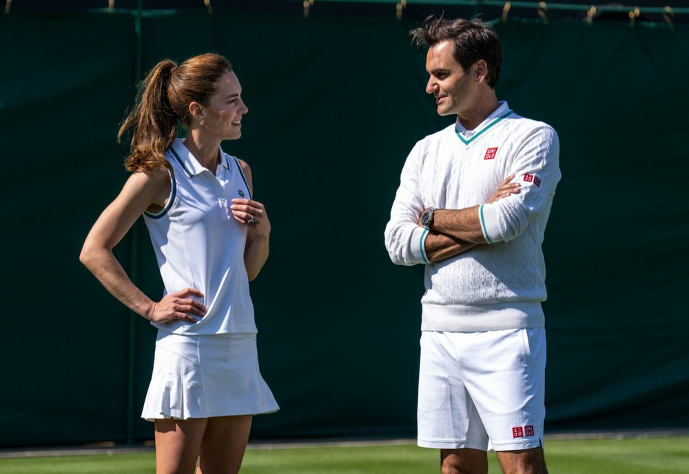 Kate Middleton, apariție surprinzătoare pe terenul de tenis. Soția Prințului William a jucat tenis cu celebrul Roger Federer