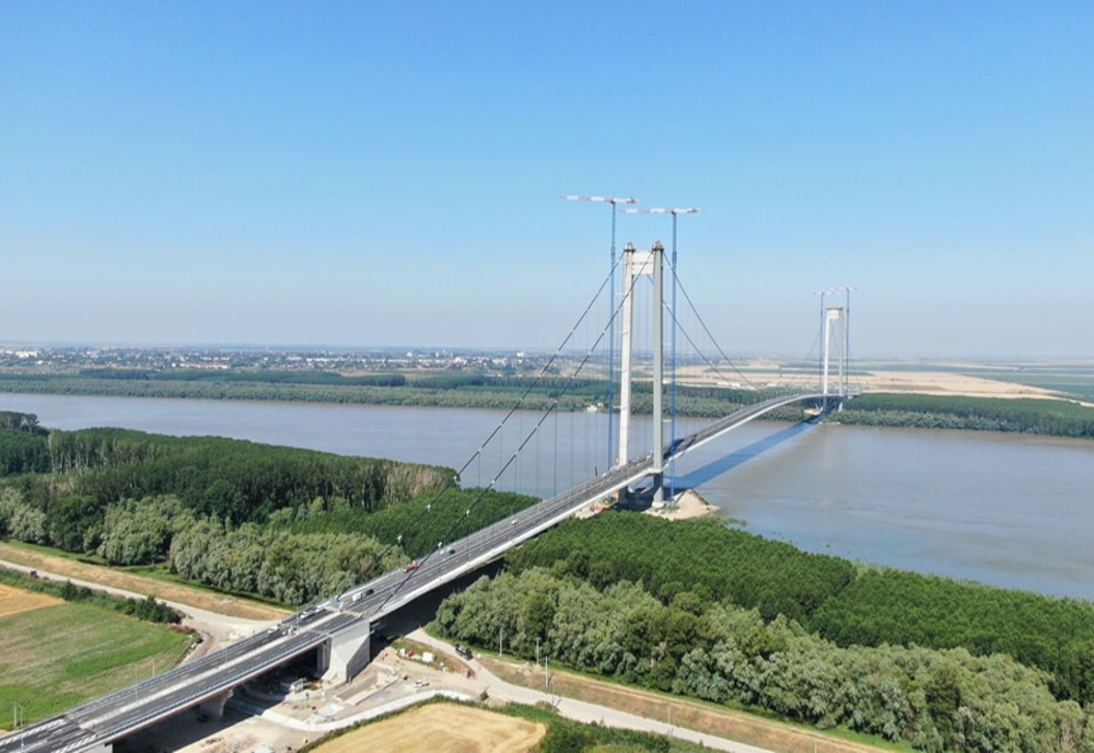Podul de la Brăila urmează să fie inaugurat joi, 6 iulie, la ora 11:00 şi va fi dat în trafic de la ora 13:00