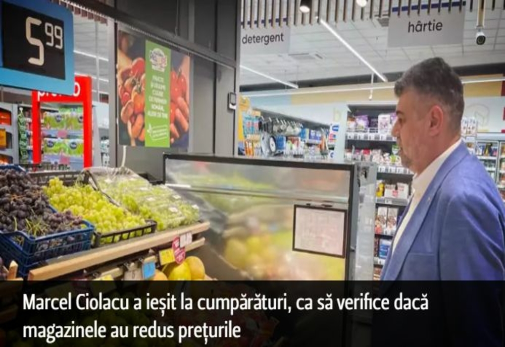 Marcel Ciolacu a ieșit la cumpărături, ca să verifice dacă magazinele au redus prețurile