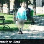 Imagini șocante – Un bătrân a fugit din spital și a mers pe străzile din Buzău în pampers, cu sonda în mână – Nimeni nu s-a sesizat să anunțe autoritățile