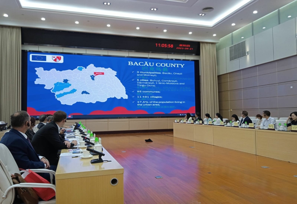 Consiliul Județean Bacău, ambasadorul României în cooperarea urbană și regională internațională cu China”