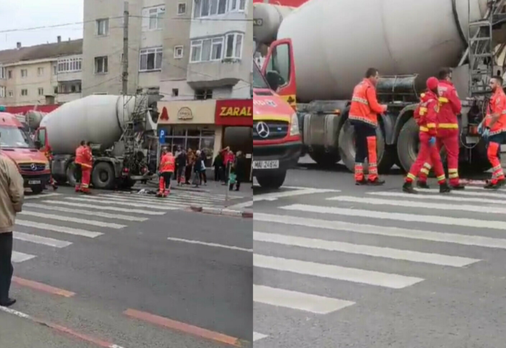 Accident șocant în Sibiu. O femeie a fost omorâtă de o betonieră, la o trecere pietoni cu semafor care funcţiona