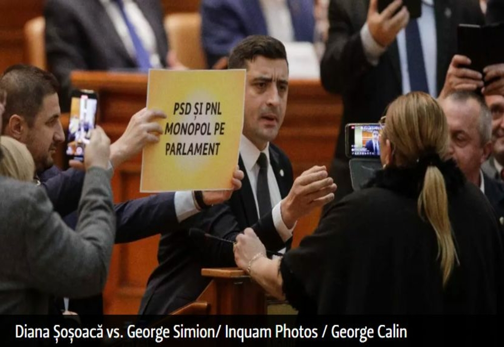 VIDEO Schimb de replici acide, în Parlament, între Diana Șoșoacă și George Simion, la dezbaterile pe buget