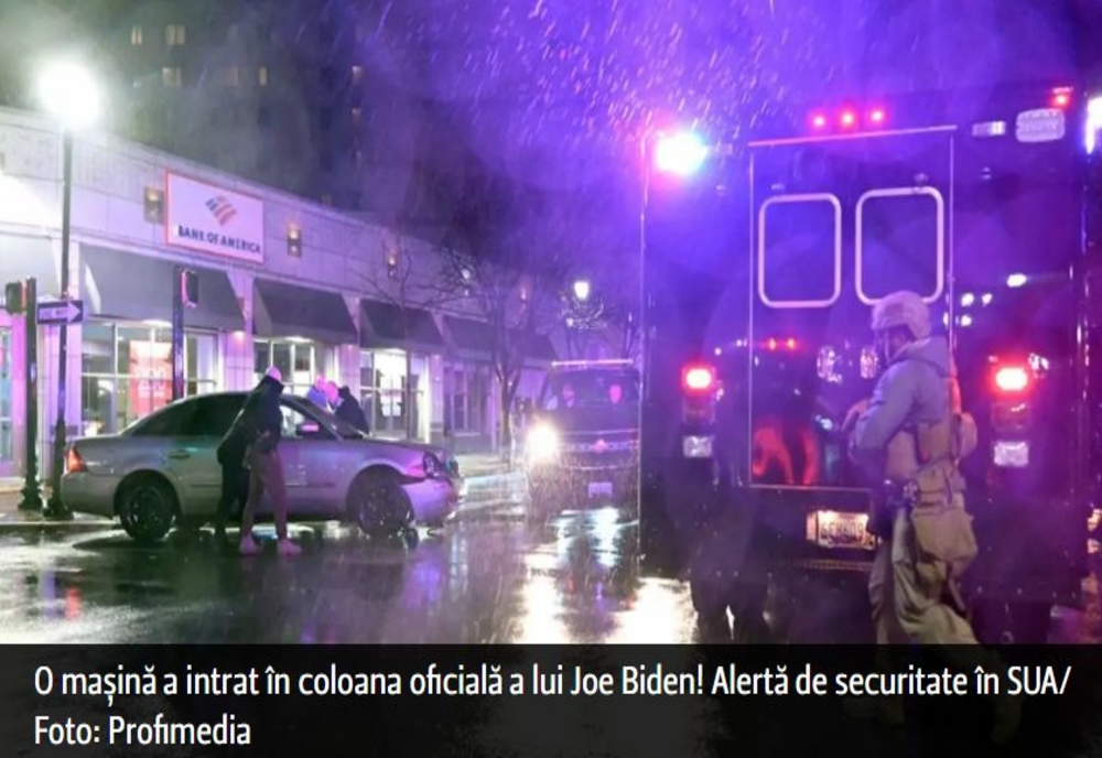 O mașină a intrat în coloana oficială a lui Joe Biden! Alertă de securitate în SUA – FOTO& VIDEO