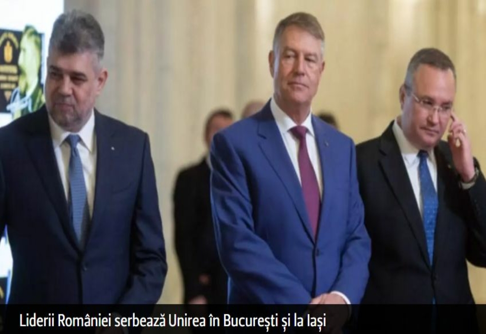 Cum serbează ziua Unirii liderii politici: Iohannis si Ciolacu în București, Ciucă la Iași. Simion organizează un marș