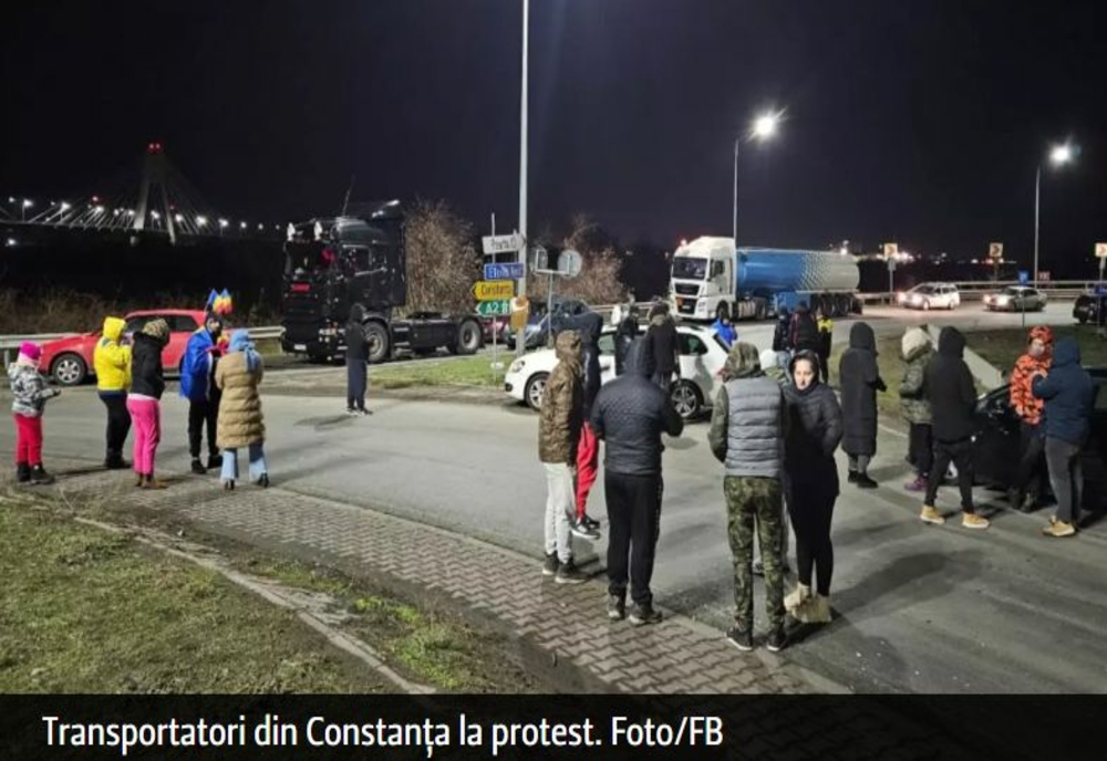 Zeci de șoferi din Constanța, care se îndreptau către proteste, lăsați fără permis de poliție. „Ne-au întins o cursă”