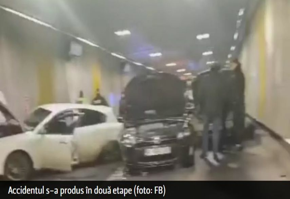 Accident în lanț în Pasajul Unirii din București. Unul dintre șoferii implicați a fugit – VIDEO