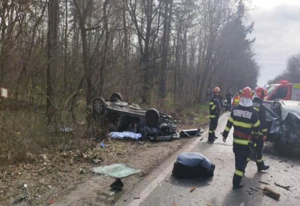 Plan ROȘU de intervenție la Sinești, în urma unui grav accident de circulație