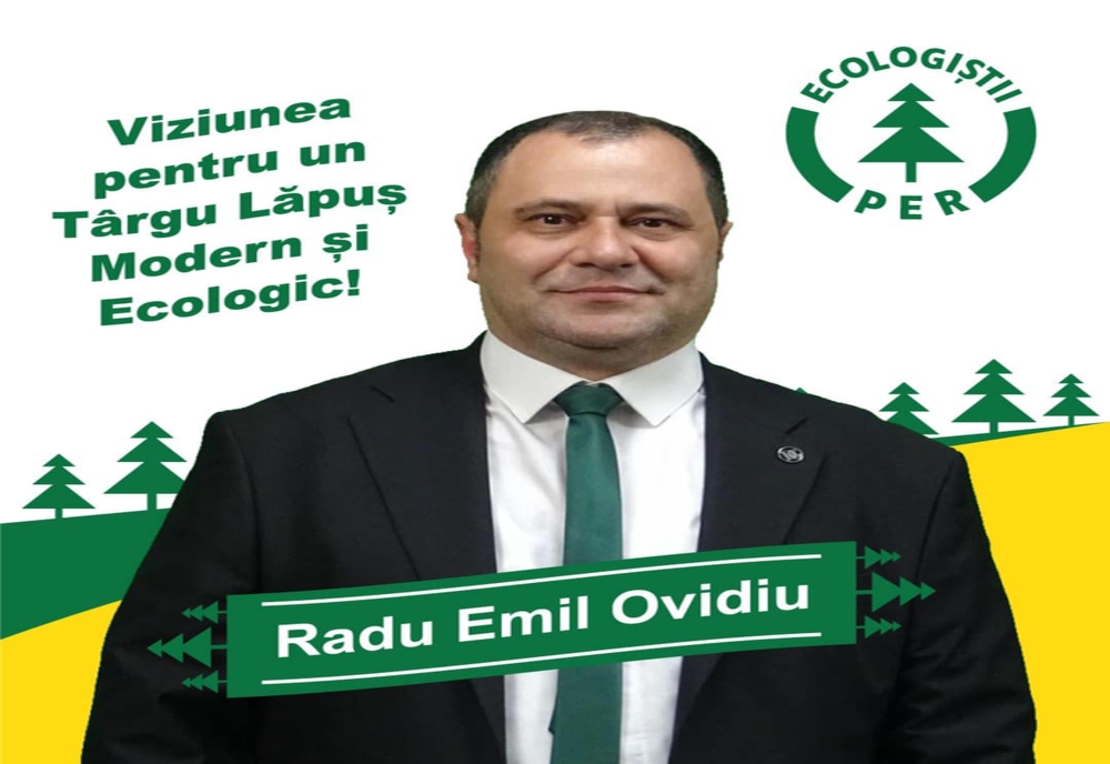 Radu Emil Ovidiu este candidatul Partidului Ecologist Român la primăria orașului Târgu Lăpuș