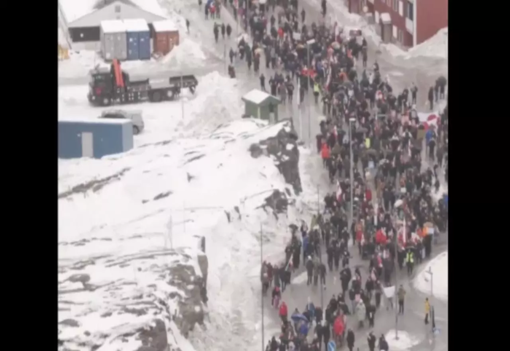 VIDEO Cel mai mare protest din istoria Groenlandei, după ce Donald Trump continuă presiunile